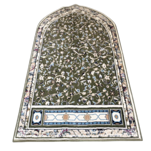 سجادة مستوحى من الحرمين محراب أخضر Alrawda Mehrab prayer rug