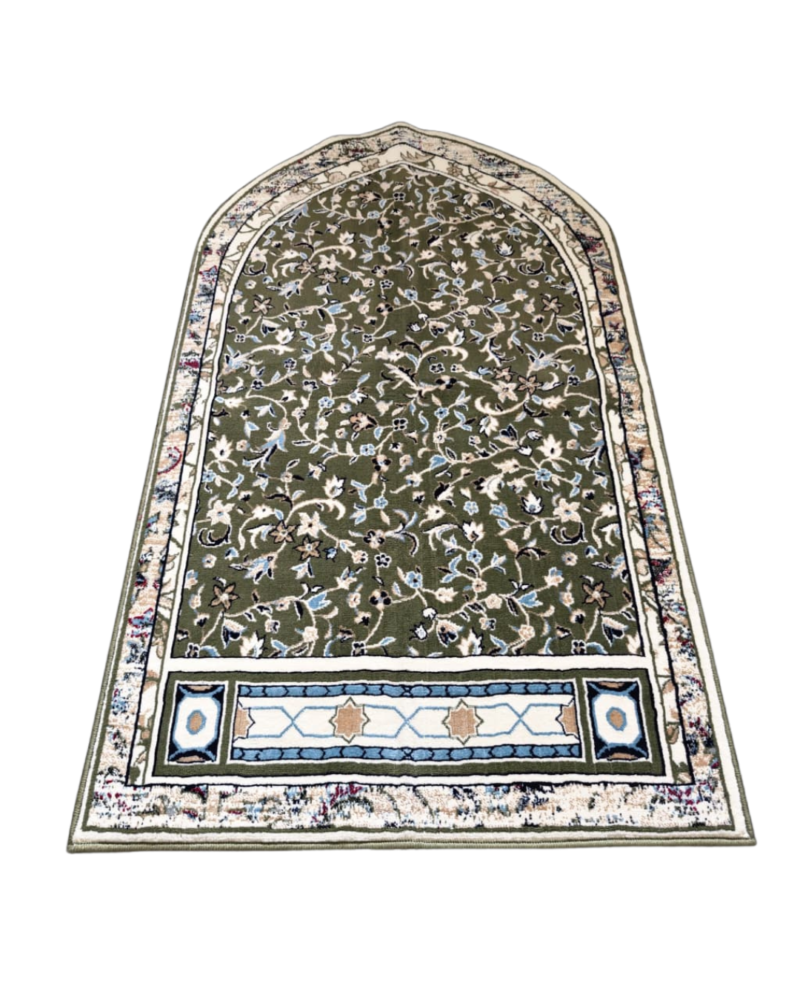 سجادة مستوحى من الحرمين محراب أخضر Alrawda Mehrab prayer rug