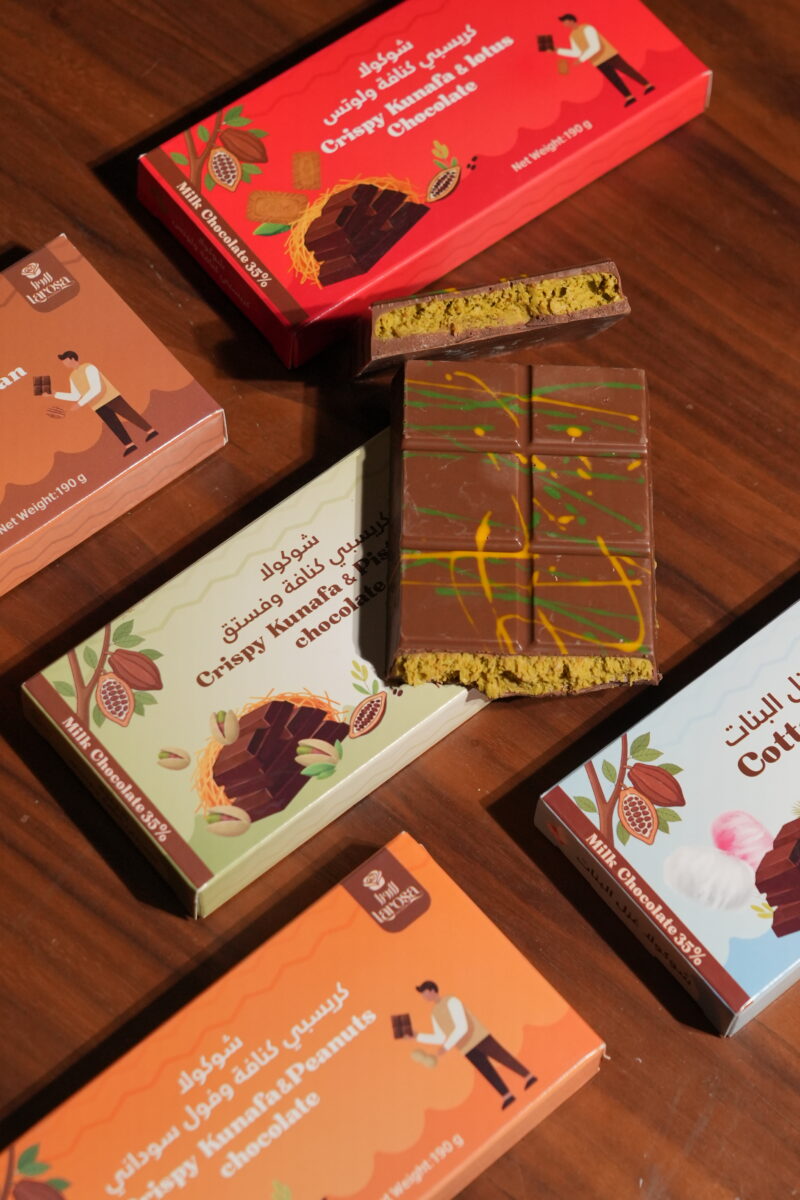 شوكلا بحشوة كنافة وفستق Dubai Chocolate from La Rosa