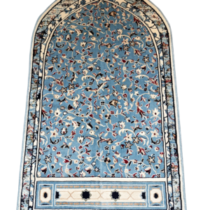 Rawdah carpet (mihrab) sky blue