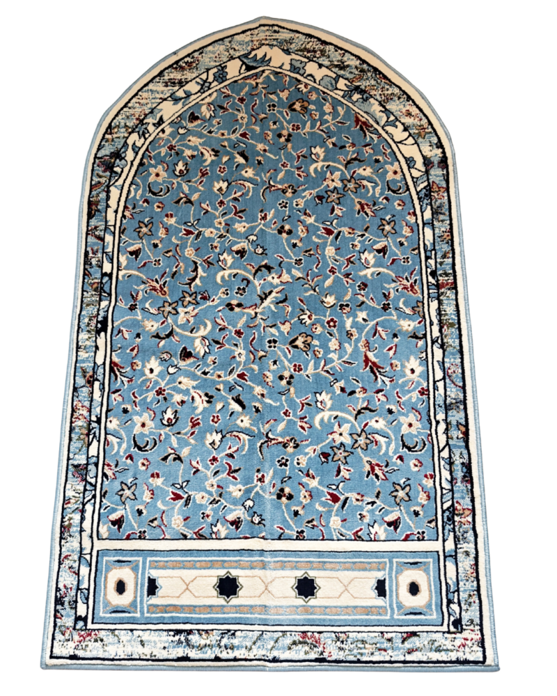 Rawdah carpet (mihrab) sky blue