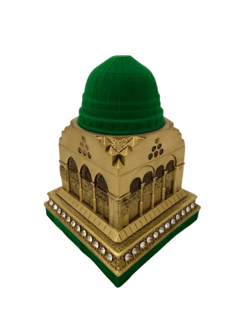 تصميم بدون عنوان (28) Green Dome Model Islamic decor gift from Gift Makkah