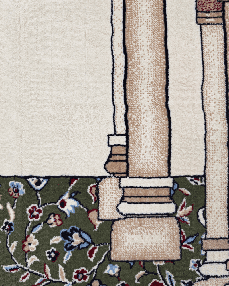 The new mihrab prayer rug is very thick, 8mm