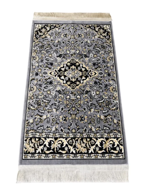Al Rawdah Prayer Rug Gray 8mm Thick Islamic Prayer Rug