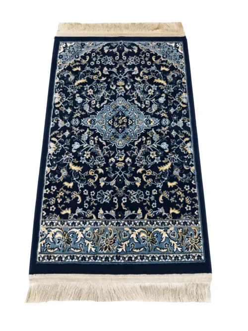 Navy Blue Prayer Rug 8mm Thick Islamic Prayer Rug